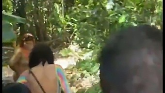 We Had A Beach Party With Multiple People On A Trail